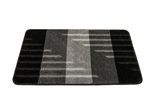 Dywanik Łazienkowy Vic Grey Szary Czarny Paski