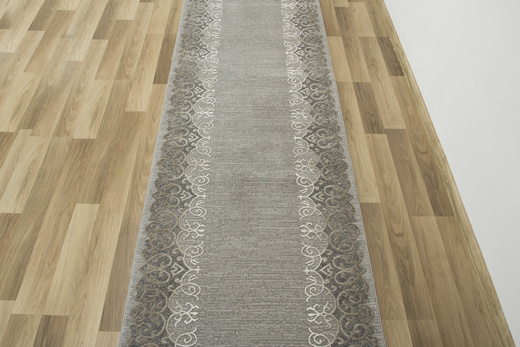 Chodnik galya K3810 grey szary ozdobny ornamentowy szerokość 90 cm