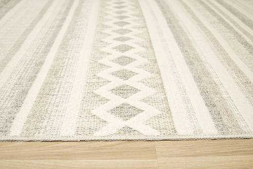 Dywan Cotton C102 Naturel Krem Szay Beż Romby Etno