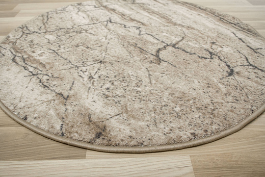Okrągły Dywan Aqua Marble 04 Beż Antypoślizgowy