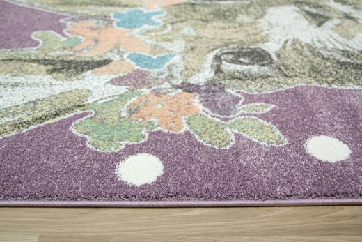 Dywan Dziecięcy Lima G755A lila/yellow Fiolet Zajączek