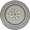 Okrągły Dwustronny Dywan Sznurkowy Brussels 205626/10110 Night Antracyt Krem Rozeta Outdoor