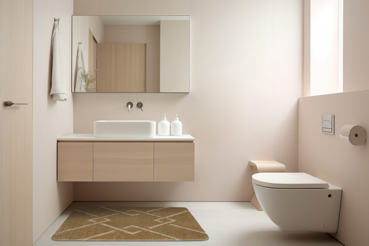 Dywanik Łazienkowy Antypoślizgowy Moreno Beige Beż Romby