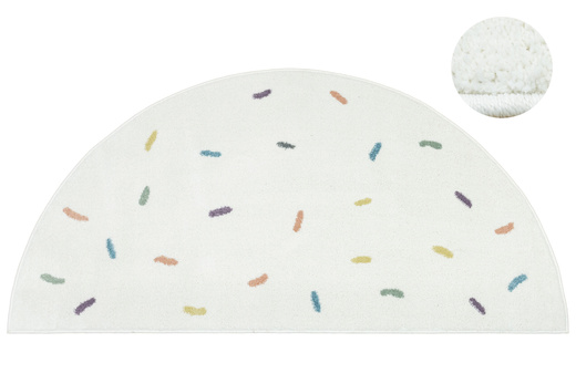 Dywan Półokrągły Dziecięcy Lima M039A cream/blue Krem Kreski