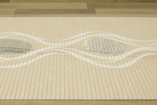 Mata Łazienkowa Softy-tex 838 Fale Beż Krem szerokość 65 cm