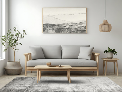 Dywan Nantes NT041G Grey/Grey Szary Beton