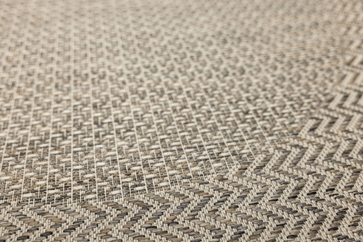 Okrągły Dywan Sznurkowy Jeans 19242/P91 Koło Beż Grafit Jodełka