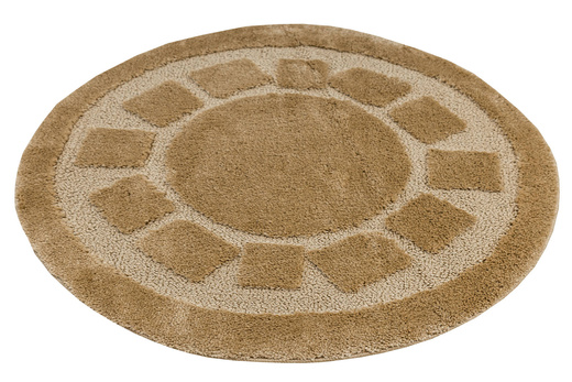 Dywanik Okrągły Łazienkowy Antypoślizgowy Ocean Beż