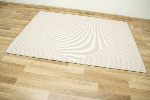 Dywan Dwustronny Sznurkowy Brussels 205697/10610 Linen Beż Krem Romb Linie Outdoor