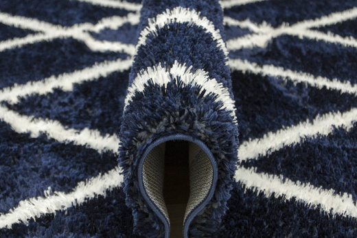 Dywan Boho 656 navy blue/cream Granatowy Romby