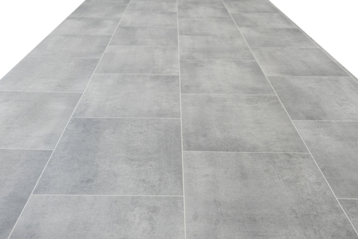 Wykładzina PCV Texmark Denia 594 Szare Płytki szerokość 1 m