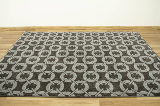 Dywan Fushe 2498 d.grey/l.grey Szary Grafit Kółka