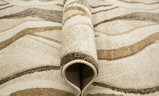 Chodnik Amelia B178A Beżowy Brązowy Wstęgi Fale szerokość 80 cm