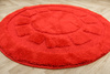 Dywanik Okrągły Łazienkowy Antypoślizgowy Ocean Czerwony