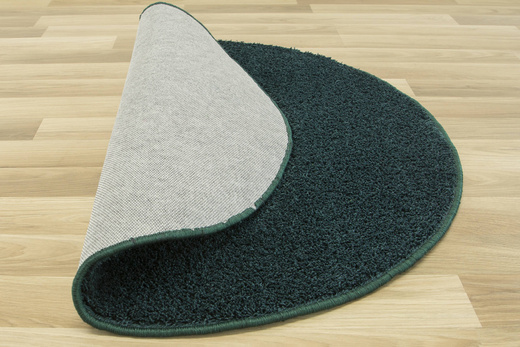 Okrągły Dywan Koło Phuket 40 Butelkowa Zieleń Shaggy