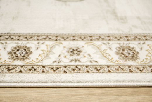 Dywan Elisa PF17B Brown/Gold Złoty Krem Ornament