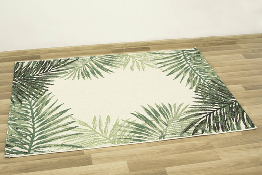 Dywan Sznurkowy Syrena 19435/62 Liście Palmy Butelkowa Zieleń