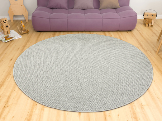 Okrągły Dywan Cannon 73 Grey Gruby Splot