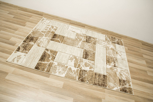 Dywan Amelia B171A cream/beige Beżowy Brązowy Kwadraty