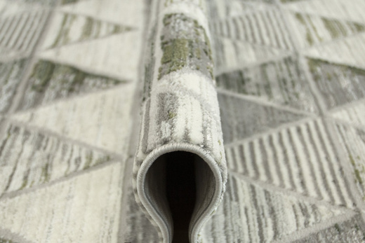 Dywan Texas 122 green/grey Szare Trójkąty