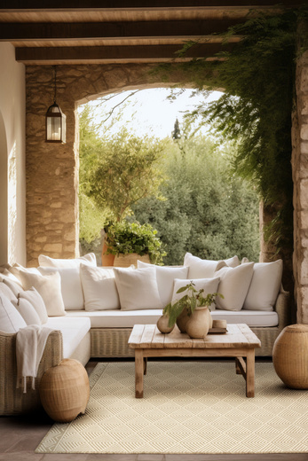 Dywan Dwustronny Sznurkowy Brussels 205740/10610 Linen Beż Krem Romby Outdoor