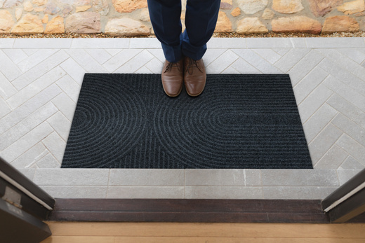 Wycieraczka Antypoślizgowa Tłoczona T-025 Grafit Półkola