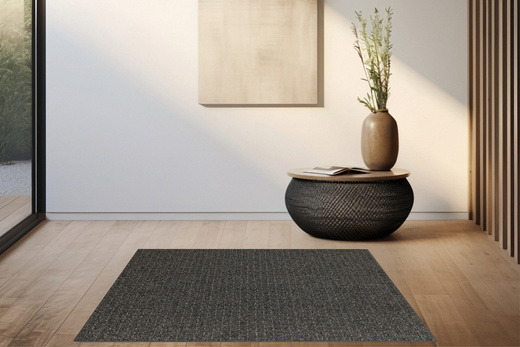 Dywan Pętelkowy Zembla 78 Szary Grafit Kratka