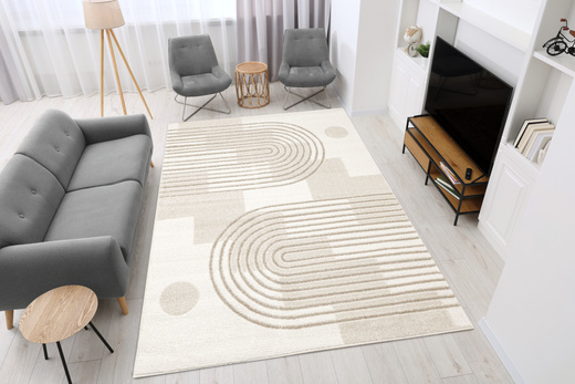 Dywan Matara N973A white/l.beige Beż Krem Geometria