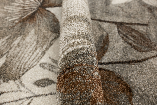 Dywan Ponte N879A l.grey/beige Brąz Szary Kwiaty