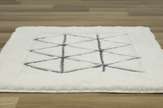 Dywanik do łazienki Jarpol Agadir Lurex Biały