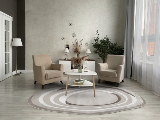 Dywan Selenne GS006A Cream/Beige Szary Beżowy Krem Ksztalt