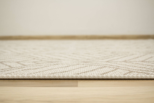 Dywan Dwustronny Sznurkowy Brussels 205647/10610 linen Jasny Beż Krem Listki Outdoor