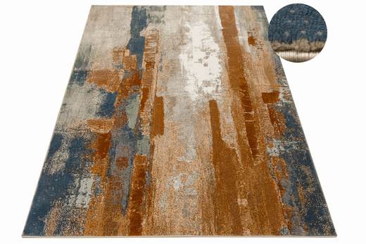Dywan Argent 16434 O10 Orange Niebieski Pomarańczowy Tynk