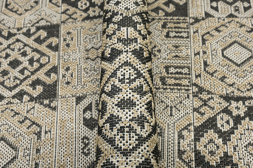 Antypoślizgowy Dywan FLEX 19636/P10 Grafit Beż Patchwork