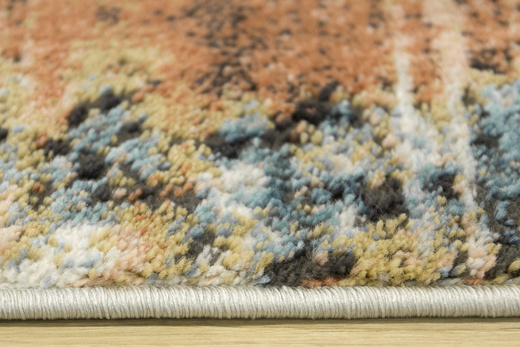 Dywan Lucca 8646A terra/l.rose Abstrakcyjny Krem Łososiowy Niebieski