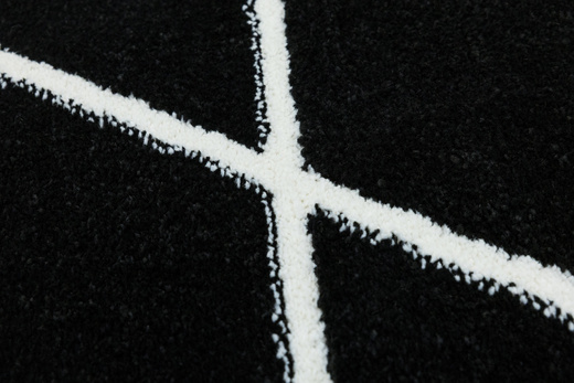 Dywan Lima C877B black/white Czarny Krem Trójkąty