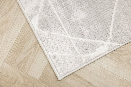 Dywan Illusion H017A creamHB/l.grey Szary Krem Lśniący Marmur Linie