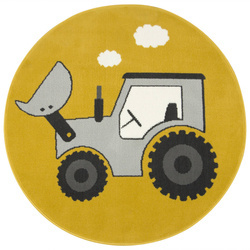 Okrągły Dywan Luna Kids 534457/89955 mustard Szary Musztardowy
