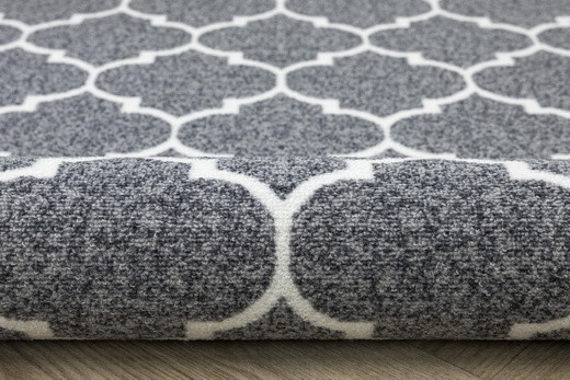 Antypoślizgowy Dywan Jasny Szary Koniczyna Marokańska