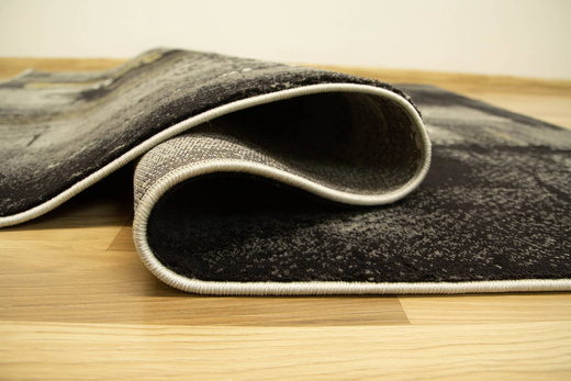 Dywan Victoria 7657A grey/antracyt Abstrakcyjny Przecierany Antracyt Żółty