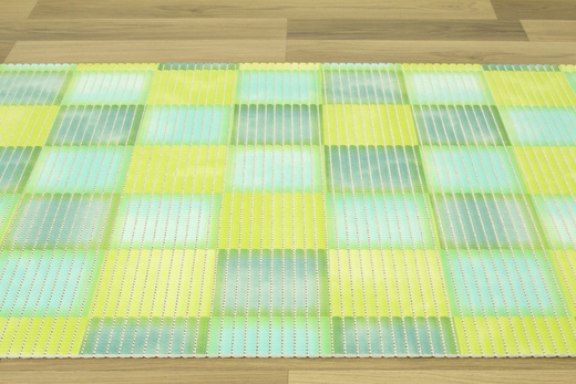 Mata Łazienkowa Softy-tex 844 zielona kratka szerokość 65 cm