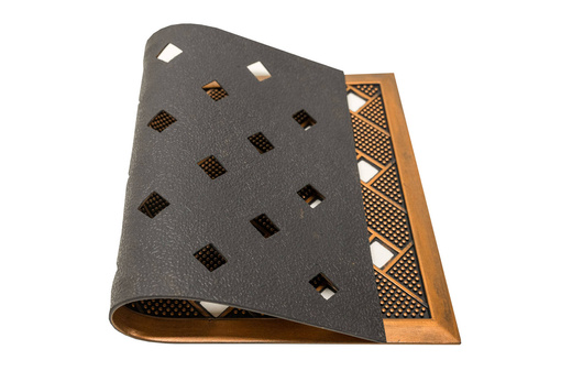 Wycieraczka gumowa kolor M42 ażurowa cegiełka brąz