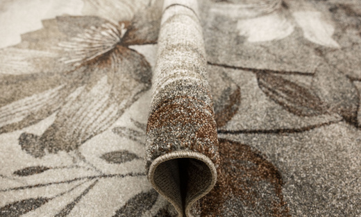 Dywan Ponte N879A l.grey/beige Brąz Szary Kwiaty