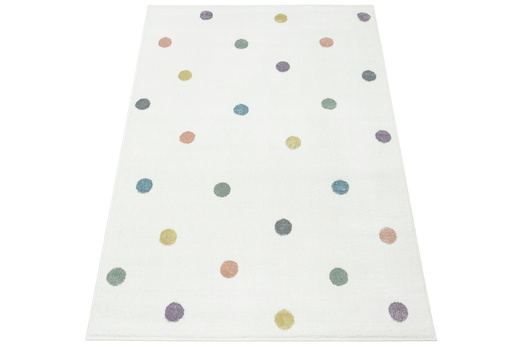 Dywan Dziecięcy Lima C275A cream/lila Krem Kropki