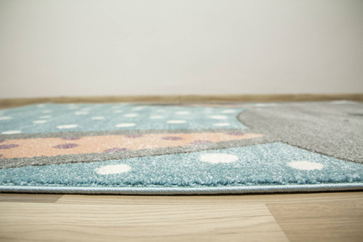 Dywan Dziecięcy Lima 1316C blue/l.grey Szary Niebieski Króliczek