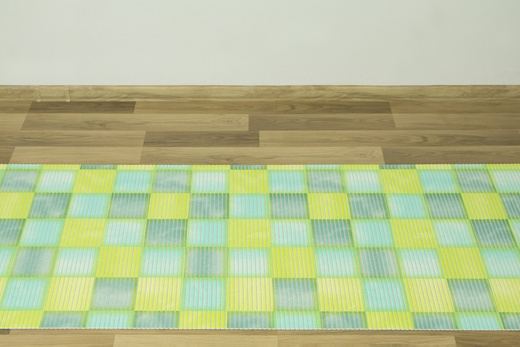 Mata Łazienkowa Softy-tex 844 zielona kratka szerokość 65 cm