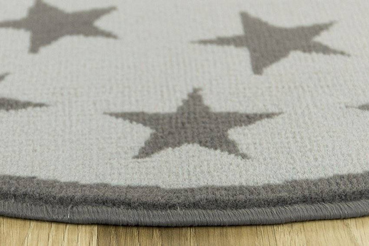 Okrągły Dywan LUNA 533909/89911 gwiazdki szare
