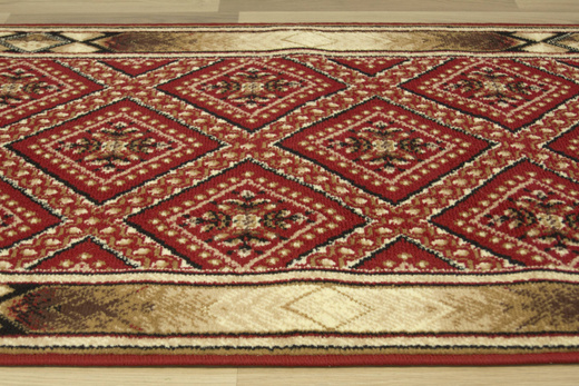 Chodnik Gold 371/22 bordowy szerokość 100 cm