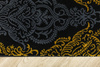 Dywan FESTIVAL 2746A yellow/black Czarny Złoty Ornament