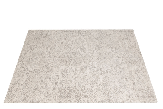 Wełniany Dywan Agnella Agnus Berien Bialy Ornament Beż Krem Szary